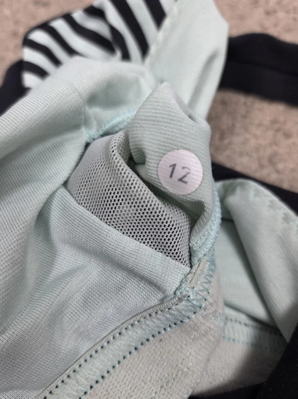 lululemon athletica Black & Mint Striped Tank